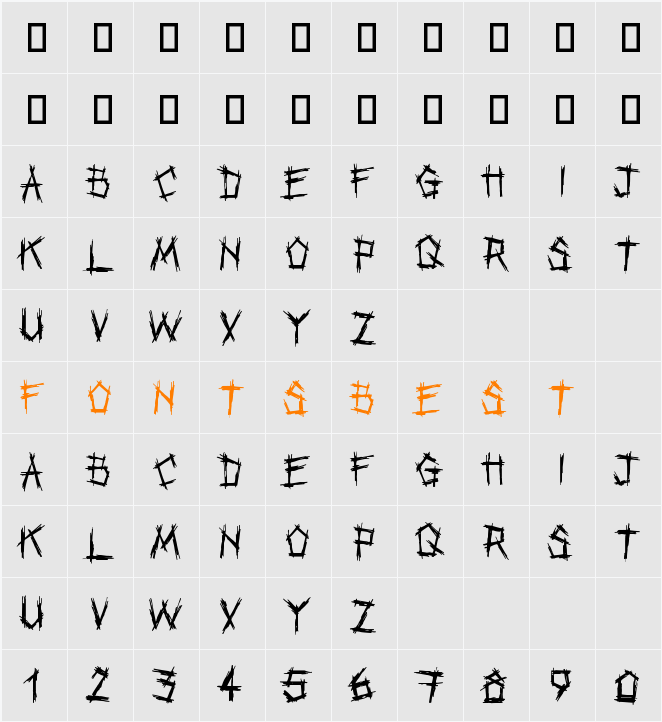 Punkband Character Map