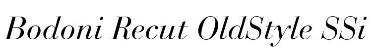 Bodoni Recut OldStyle SSi Font Image