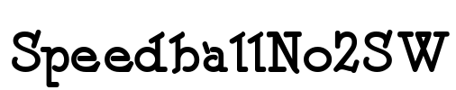 SpeedballNo2SW Font Image