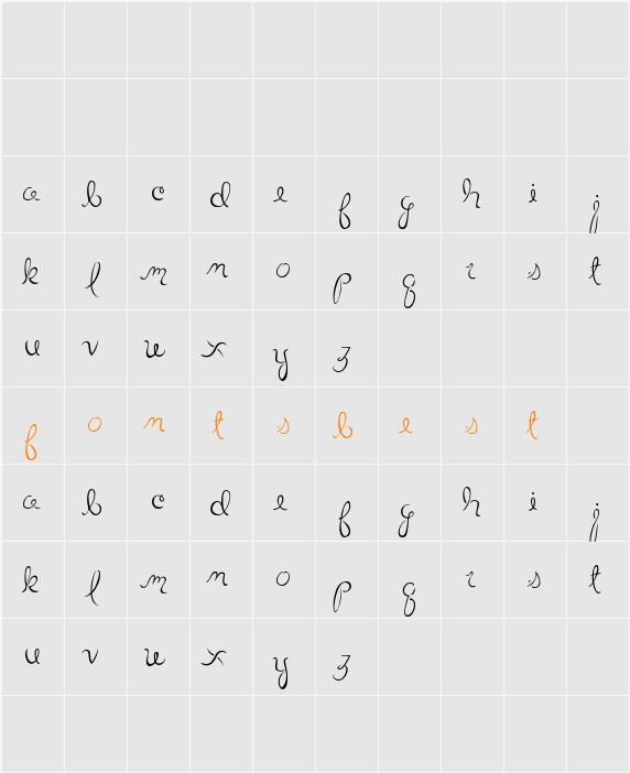 Little Bliss Character Map