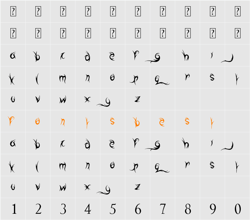 Highway to Hell Character Map