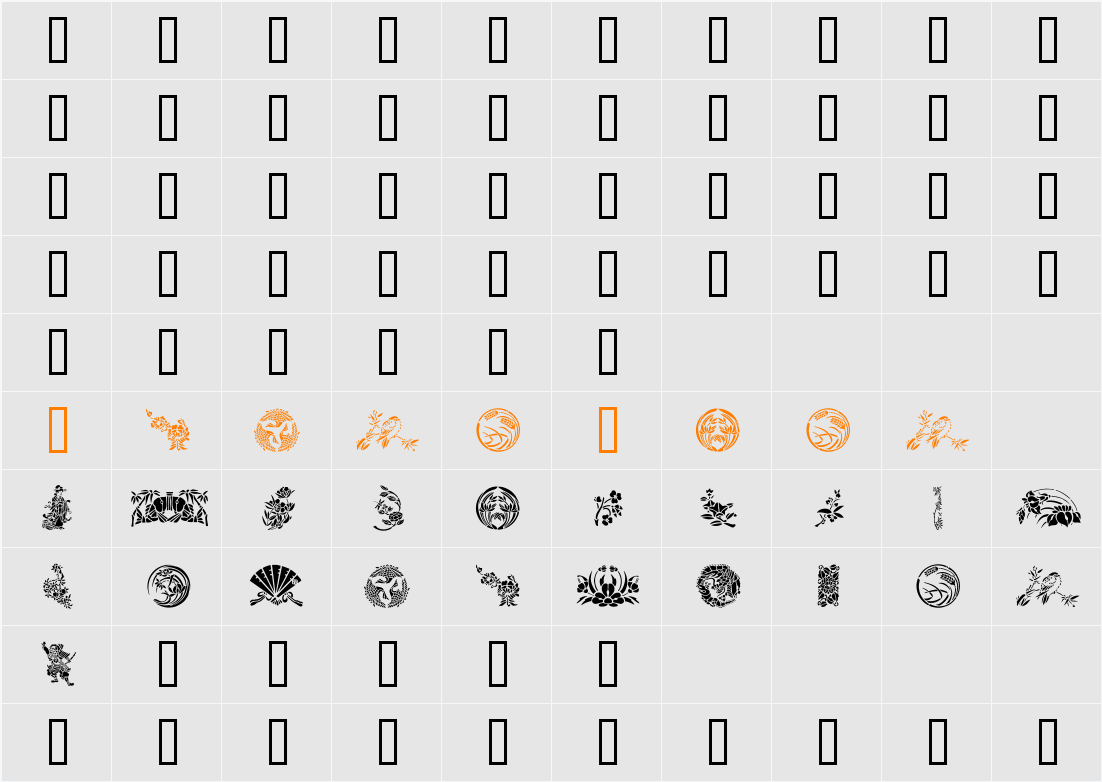GE Japanese Art Character Map