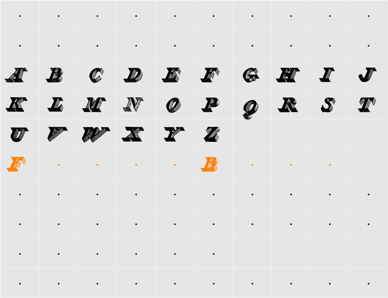 Engravier_Initials Character Map
