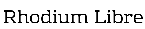 Rhodium Libre Font Image