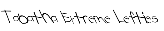 Tabatha Extreme Lefties Font Image