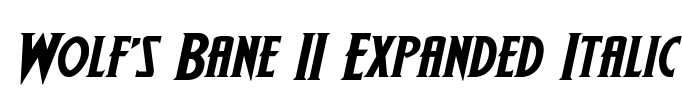 Wolf's Bane II Expanded Italic