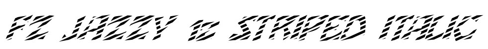 FZ JAZZY 12 STRIPED ITALIC Font Image