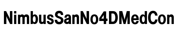 NimbusSanNo4DMedCon Font Image