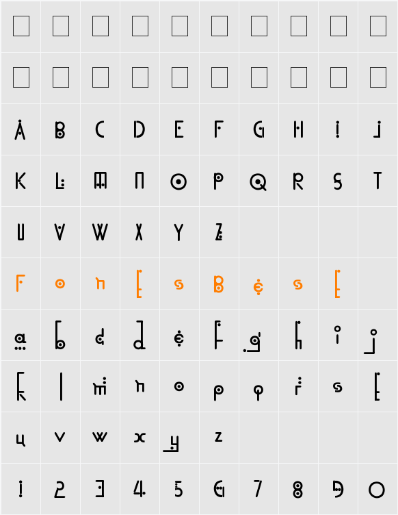 Kingthings Linear K Character Map