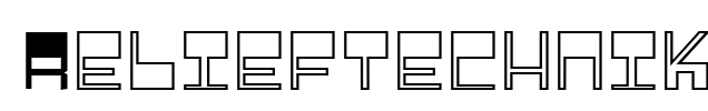 Relieftechnik Font Image