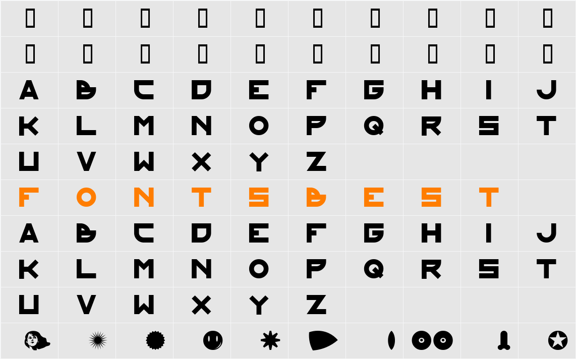 KraftUndStil Character Map