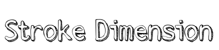 Stroke Dimension Font Image