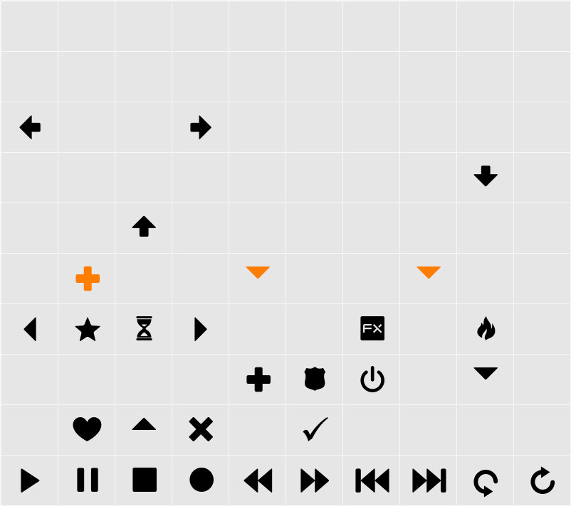 Guifx v2 Transports Character Map
