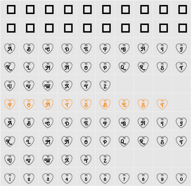 LCR Heartful Rose Character Map