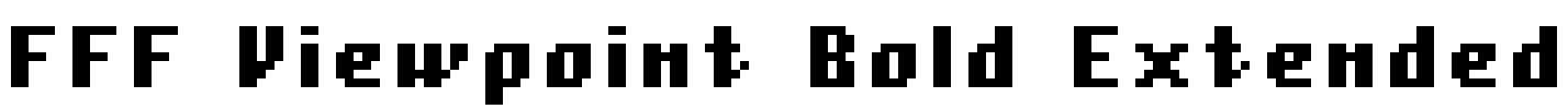 FFF Viewpoint Bold Extended Font Image