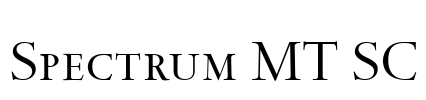 Spectrum MT SC Font Image