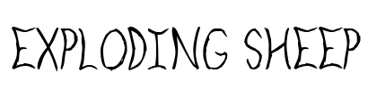 Exploding Sheep Font Image