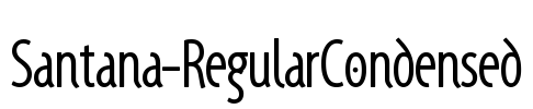 Santana-RegularCondensed Font Image