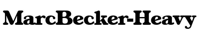 MarcBecker-Heavy Font Image