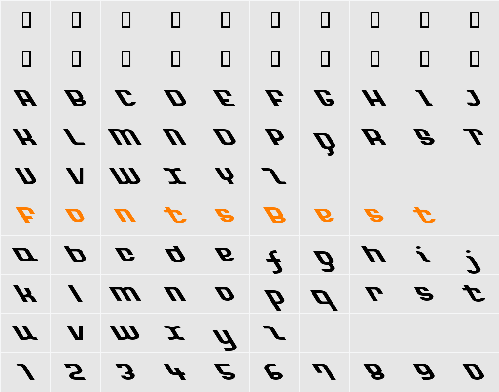 Garcon Character Map