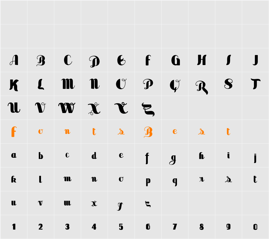 Sabor Limited Free Version Character Map