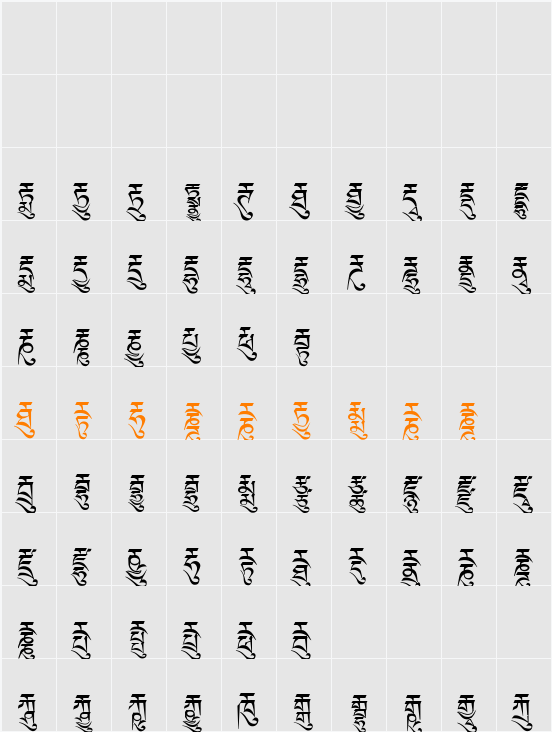 Ededris-f1 Character Map