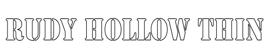 Rudy Hollow Thin Font Image