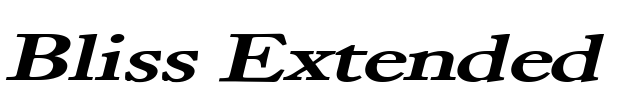 Bliss Extended Font Image