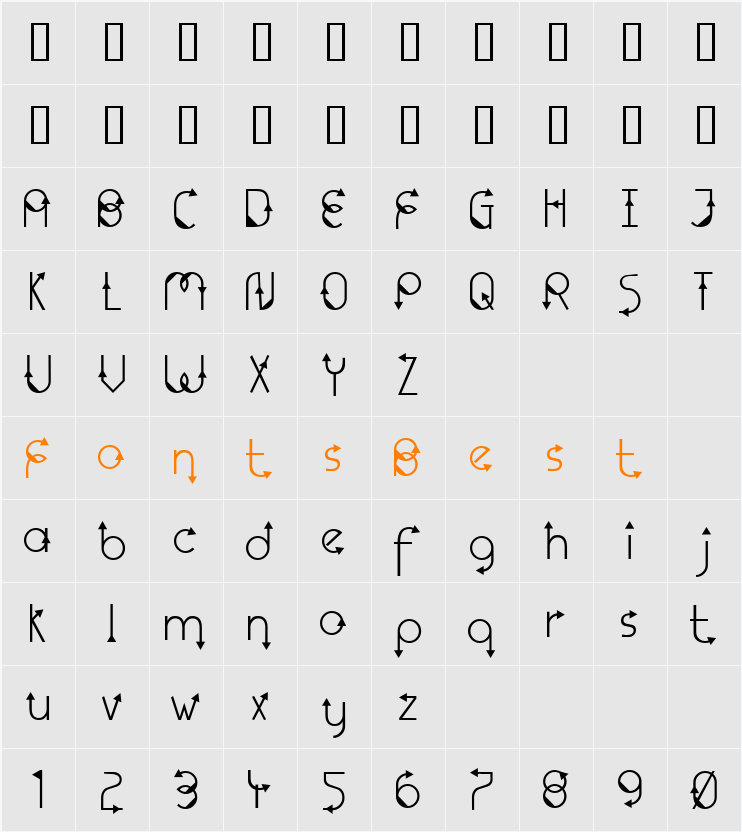 TM That Way Character Map