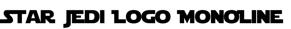 Star Jedi Logo MonoLine