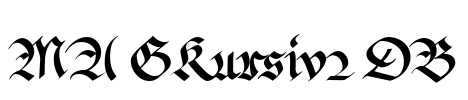MA GKursiv2 DB Font Image