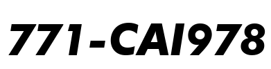 771-CAI978 Font Image