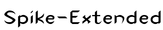 Spike-Extended Font Image