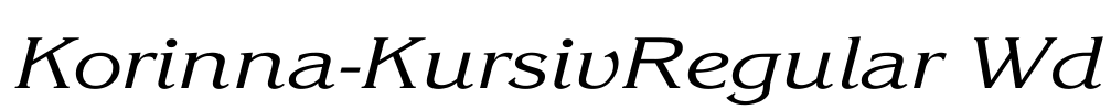 Korinna-KursivRegular Wd Font Image