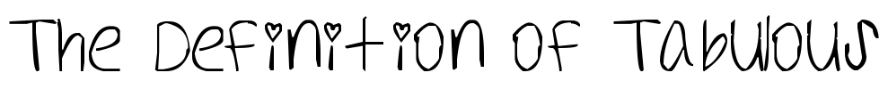 The Definition of Tabulous Font Image