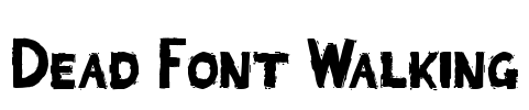 Dead Font Walking Font Image