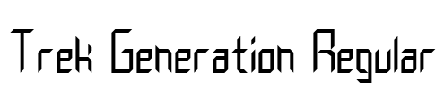 Trek Generation Regular Font Image