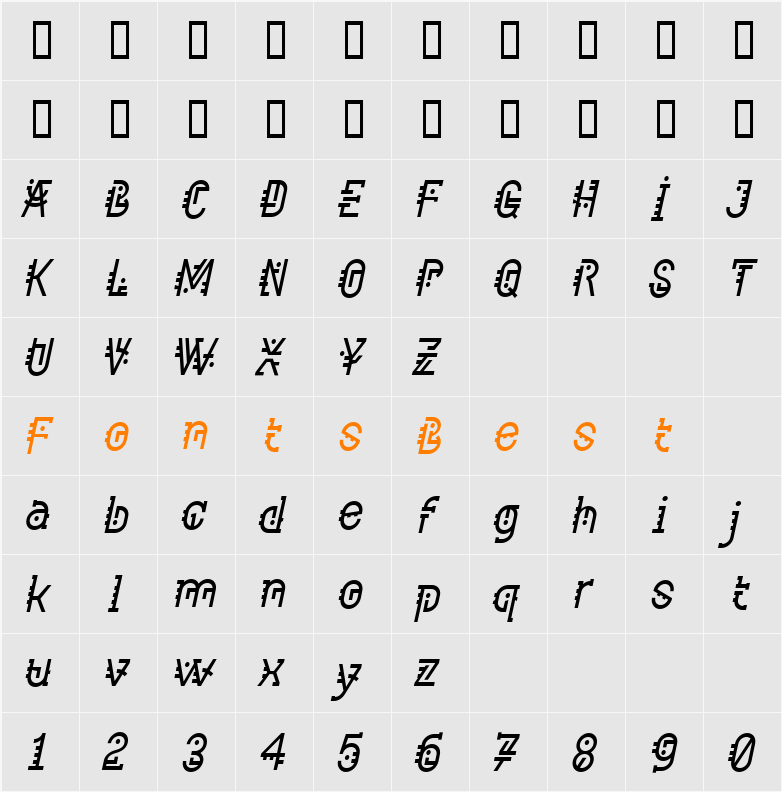 Component Character Map