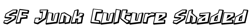 SF Junk Culture Shaded Font Image