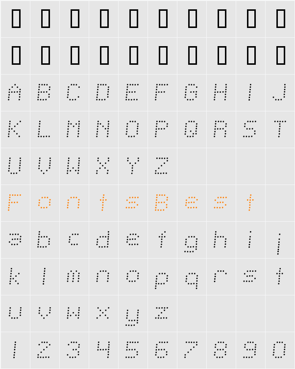 Telegraphic Light Character Map
