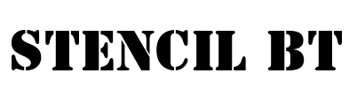 Stencil BT Font Image