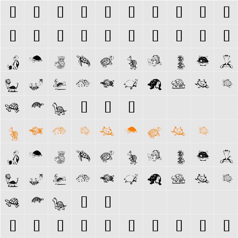 KR Turtles For Julie Character Map