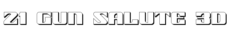 21 Gun Salute 3D Font Image