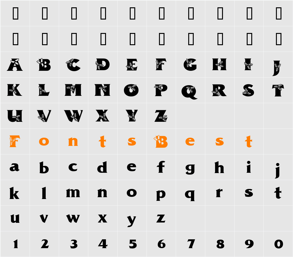 PZ.Holly Character Map