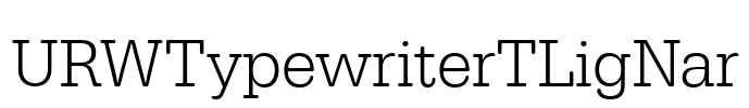 URWTypewriterTLigNar Font Image
