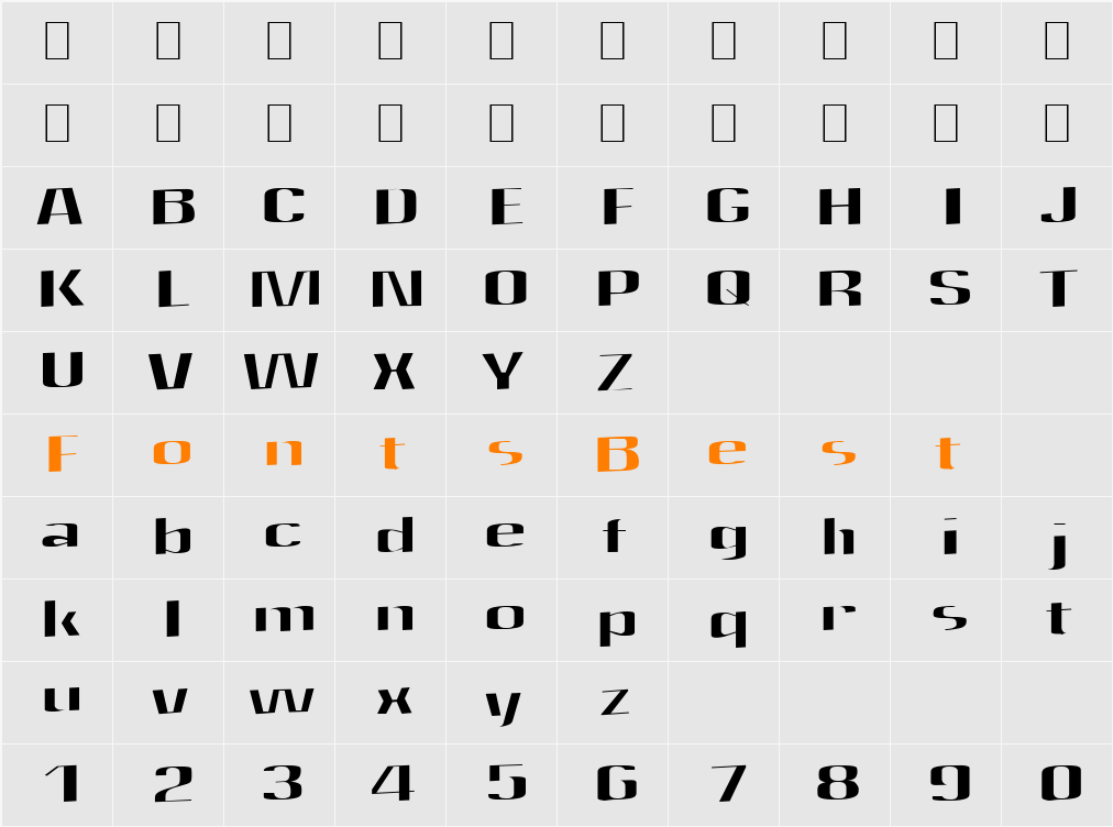 Quantity Character Map