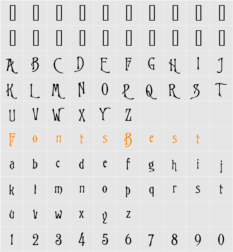 tsp mcis 1 Character Map