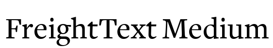 FreightText Medium Font Image
