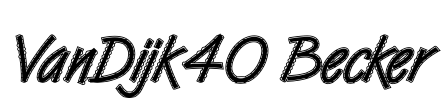 VanDijk40 Becker Font Image