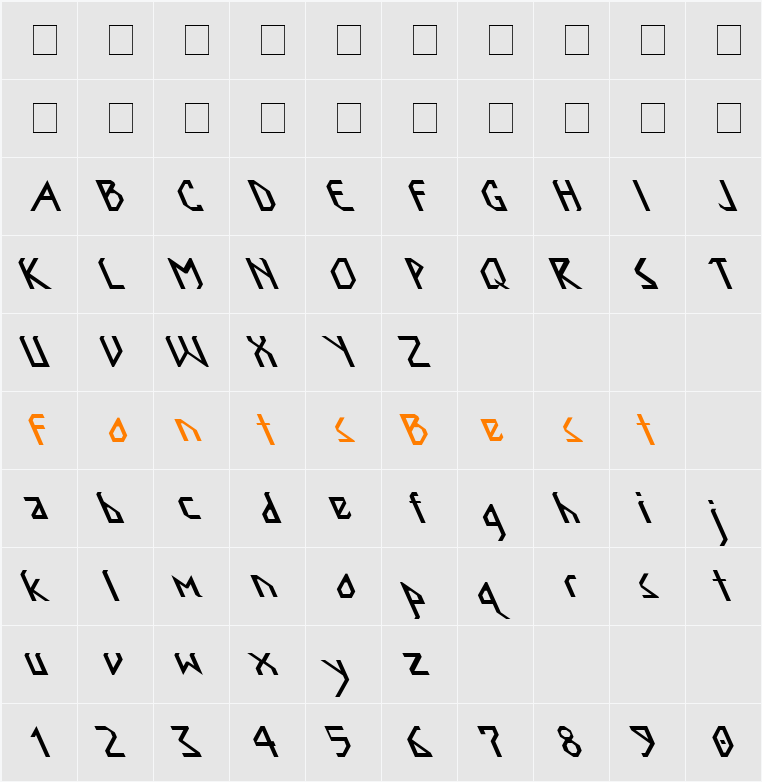 Nordic Leftsided Character Map